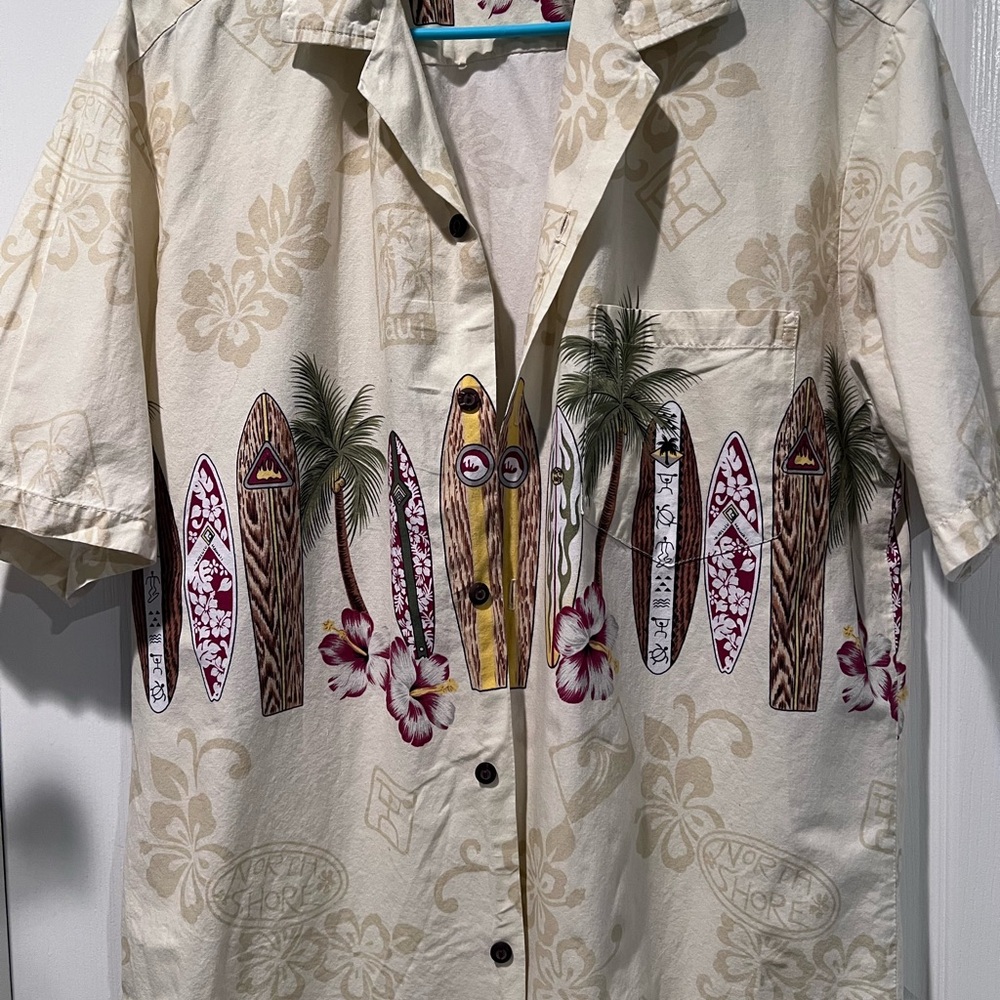 Winnie Fashion Yellow North Shore Maui Surfboards Tribal Hawaiian Shirt Size L